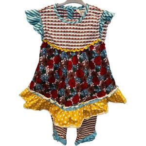 Matilda Jane “Silly Goose” Flutter Top & Ruffle Pant Set – Size 6
